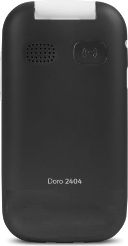 Telefoni me kapak Doro 2404, ekran 2.4", butona të mëdhenj, bardh e zi