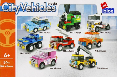Blloqe ndërtimi Alleblox City AB4032, 56 copa, me shumë ngjyra