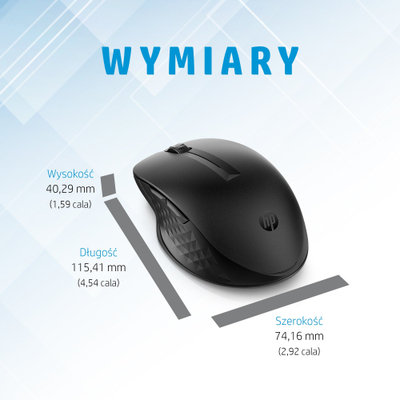 Maus pa tel HP 435 Multi Device, 4000 DPI, Bluetooth, gri