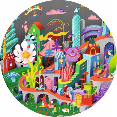 Puzzle Djeco Observation Fantasy Town DJ07462, 200 copë, për kalamaj, shumëngjyrësh