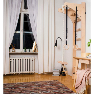 Set aksesorësh gjimnastike BenchK A204, për mur suedez, dru natyral