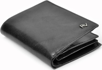 Portofol për meshkuj Rovicky RV-7870-8602, vertikal, lëkurë natyrale, RFID, i zi