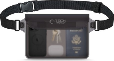 Çantë mesi e papërshkueshme nga uji Tech-Protect UWP10, IPX8, 22x15 cm, e zezë transparente