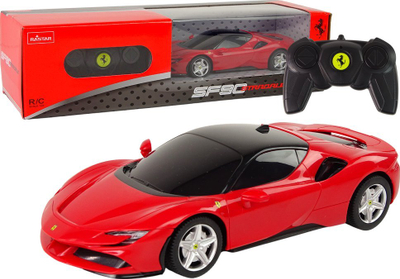 Makinë me telekomandë Rastar Ferrari SF90, shkallë 1:14, Leantoys, e kuqe