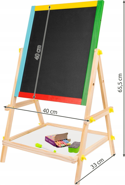 Tabla druri dyanshme Kruzzel 23546, faqe me shkumës, faqe dry erase, natyrale