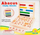 Set edukativ Mega Creative Abacus, kubikë druri me numra, abakus me rruaza shumëngjyrëshe, ngjyrë druri natyrale