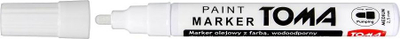 Marker vaji Toma Paint Marker, majë 2.5 mm, i bardhë