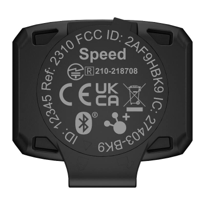 Sensor shpejtësie biçiklete Coospo BK9S, Bluetooth 5.0, ANT+, i zi