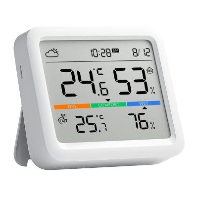 Termometër higrometër smart SwitchBot Meter Pro, set 2 copë, Bluetooth, me alarm, i bardhë