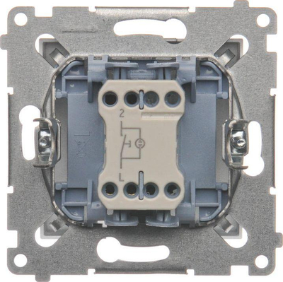 Ndërprerës për zile Kontakt-Simon DD1L.01 / 43, i argjendtë