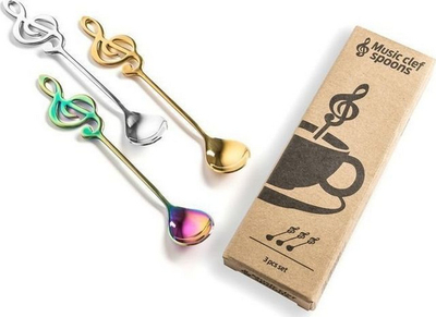 Lugë çaji GM Villine Key, 3 copë