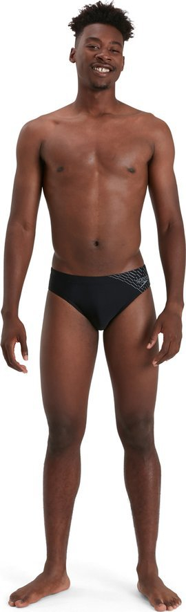 Rroba banje Speedo Eco Medley Logo, stil briefs, material ECO EnduraFlex, të zeza