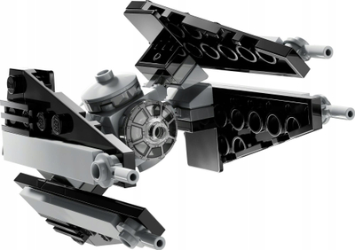 Set lodrash LEGO Star Wars TIE Interceptor 30685, mini ndërtim, polybag, gri me të zezë