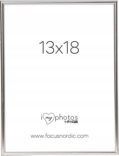Kornizë foto Focus Can-Can Shiny Silver, 13x18 cm, alumin, ngjyrë argjendi me shkëlqim
