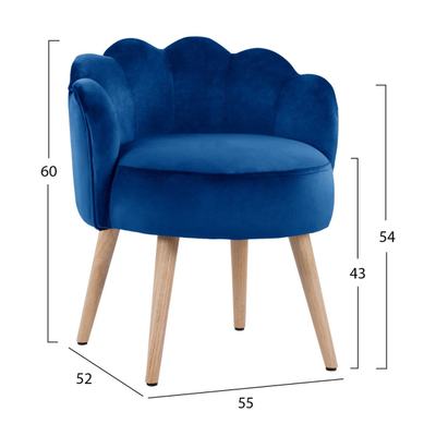 Stol Elise HM8628.08 55×52×60 cm, kaltër