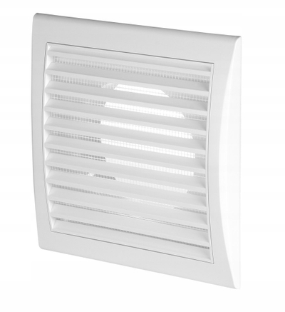 Rrjetë ventilimi Awenta TL9, 140x140mm, PVC, e bardhë