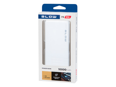 Powerbank Blow PB10A, 10000mAh, 22.5W, e bardhë