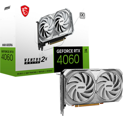 Kartelë grafike MSI GeForce RTX 4060 Ventus 2X White OC 8GB GDDR6
