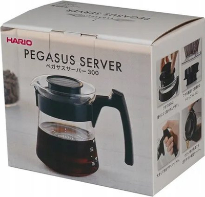Ibrik kafeje Hario Pegasus 01, xham i fortë, 300ml, transparent