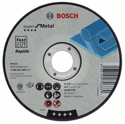 Disk prerës për metale Bosch, 125x2.5x22.2mm