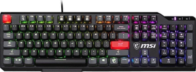 Tastierë MSI Vigor GK41 Dusk Kailh Red, me kabllo, e zezë/kuqe