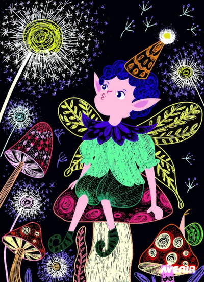 Креативен сет Avenir Scratch 4 Magical Elves, 4 фигури, повеќебојни