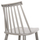 Stol Vanessa i lartë PP & dru metalik gri 47×48,5×107 cm (HM8459.20), gri