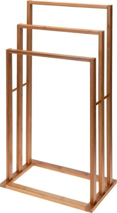 Stendë peshqirësh Bathroom Solutions 40 cm, bambu dhe metal, bezhë