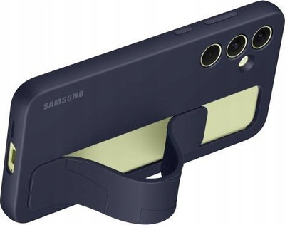 Mbrojtëse telefoni Samsung Silicone Cover Strap për Galaxy A55 5G, silikon, me rrip, e zezë