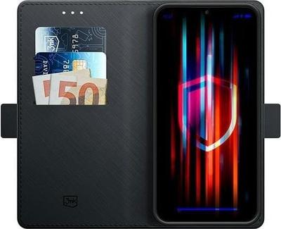 Mbulesë telefoni 3mk Wallet Case për Samsung Galaxy A34 5G, me xhepa për kartela, me kapak magnetik, e zezë