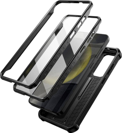 Mbrojtëse telefoni Tech-Protect Kevlar Cam+ për Galaxy S24+, 360°, me stendë, e zezë