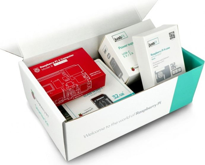 Почетен комплет JustPi Raspberry Pi 4, 8GB RAM, 32GB microSD, црн