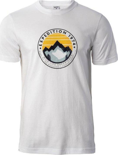 Bluzë T-shirt për meshkuj HI-TEC Zergo, pambuk, XL, e bardhë