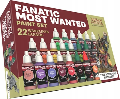 Сет акрилни бои The Army Painter Warpaints Fanatic Most Wanted, 22 парчиња, за минијатури