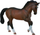 Фигура коњ Breyer CollectA Bay Warmblood Stallion, 18 cm, винил, кафеава