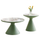 Set tavolinash dite Lynx HM18316.95, 2 copë, metal dhe sintered stone, jeshile mint
