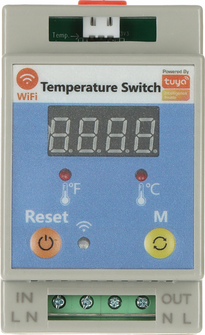 Ndërprerës smart me Wi Fi ATLO TS3 TUYA, matje temperature, Tuya Smart, gri
