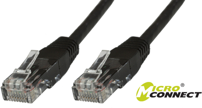 Kabllo rrjeti MicroConnect Patchcord U UTP CAT6, 0.5m, set 10 copë, e zezë