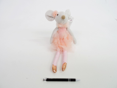 Lodër pelushi Tulilo Mouse Pola, 38cm, shumëngjyrëshe