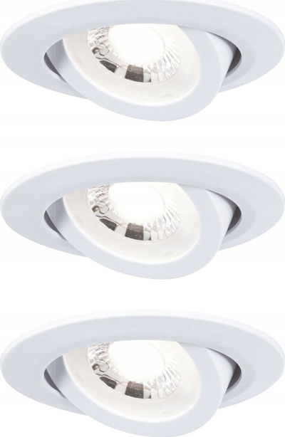 Spot i futur LED Paulmann 93388, set me 3 copa, 3 x 4.8W, i bardhë