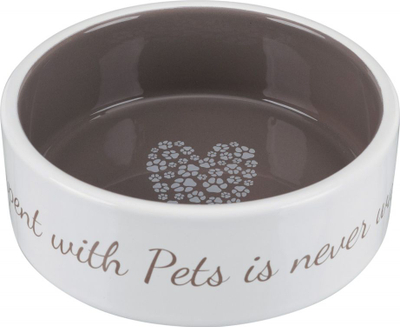 Керамичка чинија за кучиња Trixie Pet's Home, 1.4L, крем сива