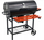 Grill qymyri pa markë, me kapak, sipërfaqe 71x34.5 cm, i zi