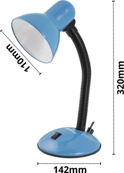 Lampë tavoline Esperanza ELD107B, për llambë LED E27 12W, blu