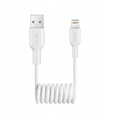 Kabllo USB Puro 12W, USB A në Lightning, 1m, e bardhë