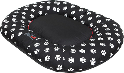 Shtrat qeni Hobbydog Pontoon Prestige XXL, me anë të ngritme, i zi me shenja putrash