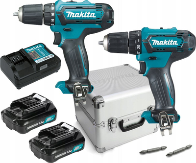 Set veglash me bateri Makita CLX224X, 12V, 2 copë, të kaltra