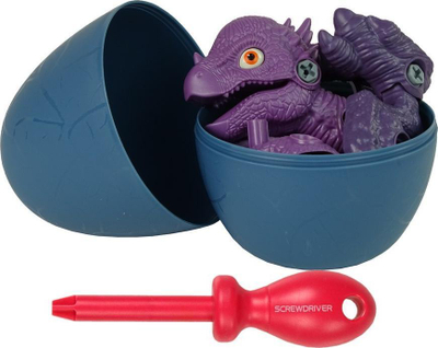 Lodër dinosauri Lean Sport Stygimoloch, set me vezë dhe kaçavidë DIY, vjollcë