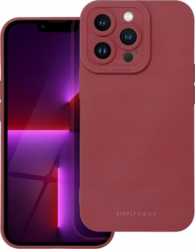 Kapotë Roar Luna për iPhone 16 Plus, TPU, mban karikim wireless, e kuqe