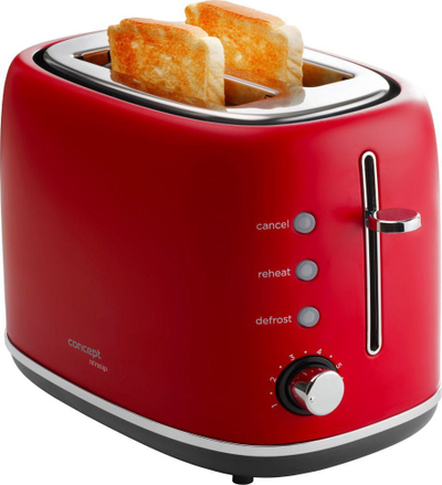 Toster Concep TE2062, 870 W, i kuq
