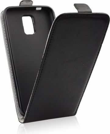 Кабла за телефон Slim Flexi за Huawei Mate 10 Lite, вертикална навлака, магнетно затворање, црна